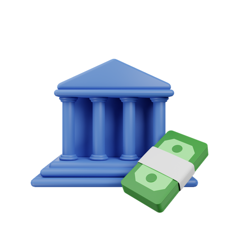 Prédio do banco  3D Icon