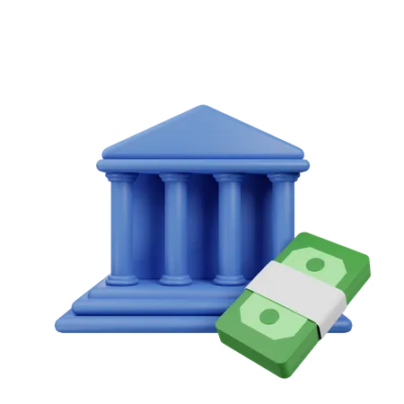 Prédio do banco  3D Icon