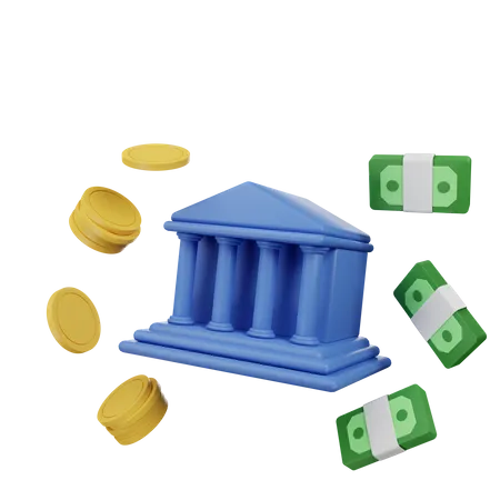 Prédio do banco  3D Icon