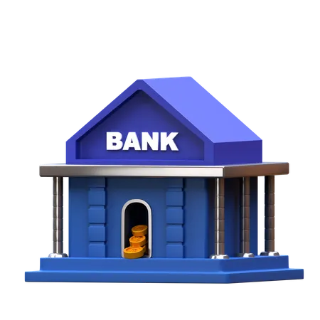 Prédio do banco  3D Icon