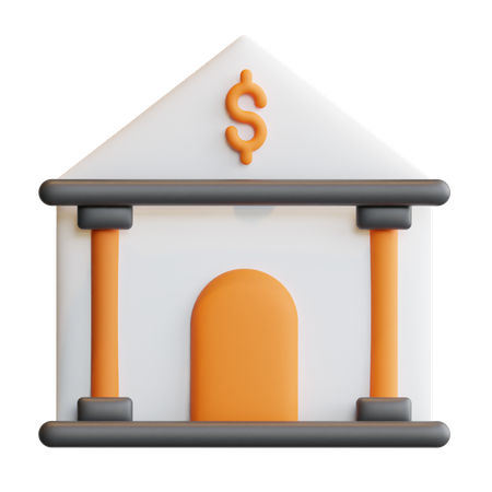 Prédio do banco  3D Icon