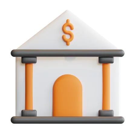 Prédio do banco  3D Icon