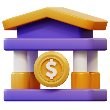 Prédio do banco  3D Icon