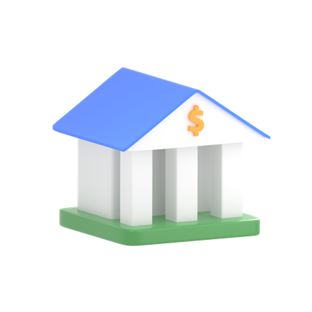 Prédio do banco  3D Icon