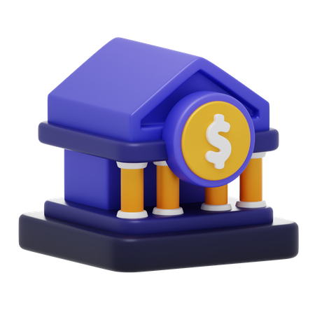 Prédio do banco  3D Icon