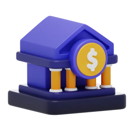 Prédio do banco  3D Icon