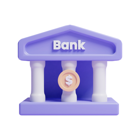 Prédio do banco  3D Icon