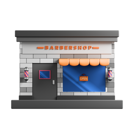 Prédio de barbearia  3D Icon