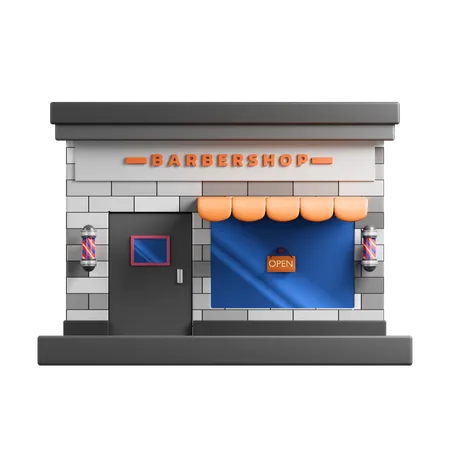 Prédio de barbearia  3D Icon