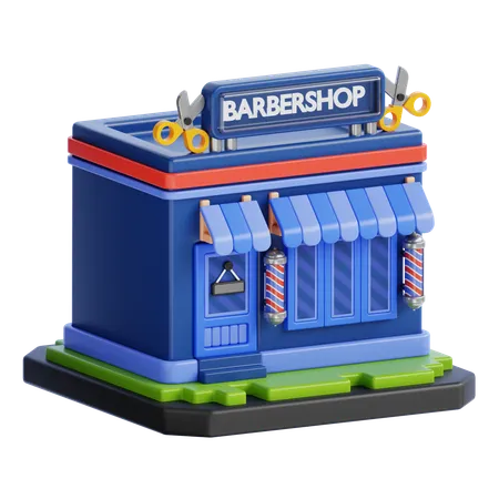 Edificio de barberia  3D Icon