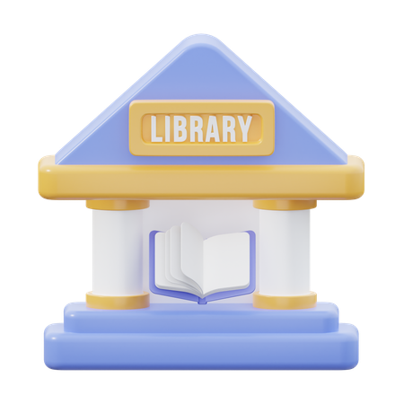 Prédio da biblioteca  3D Icon