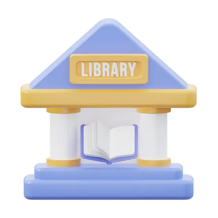 Prédio da biblioteca  3D Icon