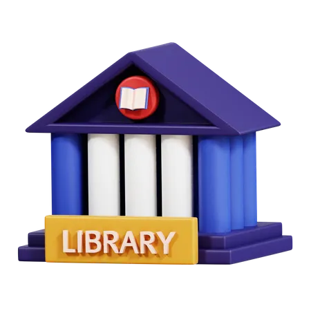 Edificio de la biblioteca  3D Icon