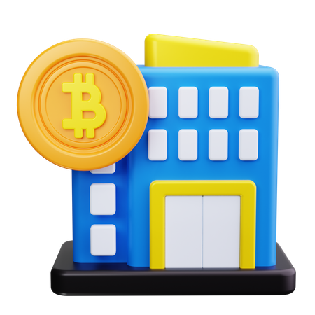 Edificio bitcoin  3D Icon