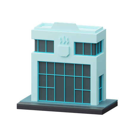 Prédio de cafeteria  3D Icon