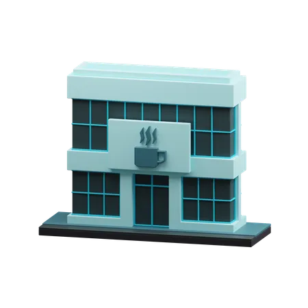 Prédio de cafeteria  3D Icon