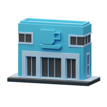 Edificio de cafeteria  3D Icon