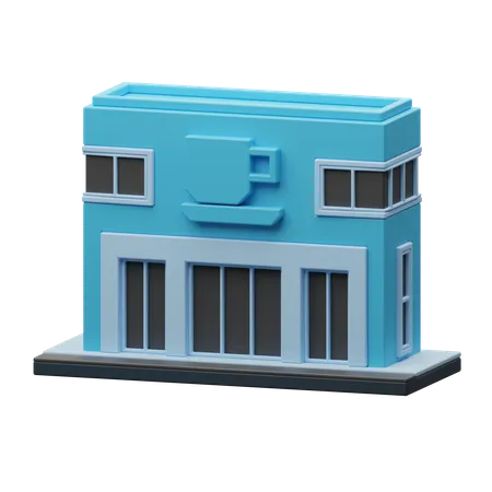 Edificio de cafeteria  3D Icon