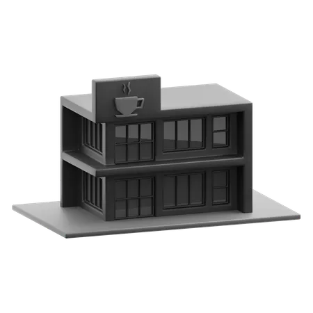 Edificio de cafeteria  3D Icon