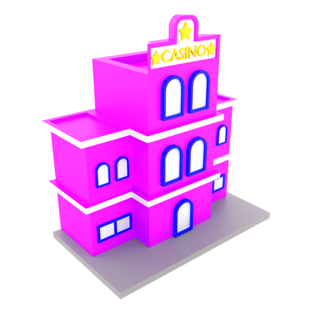 Edificio de casino  3D Icon