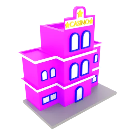 Edificio de casino  3D Icon