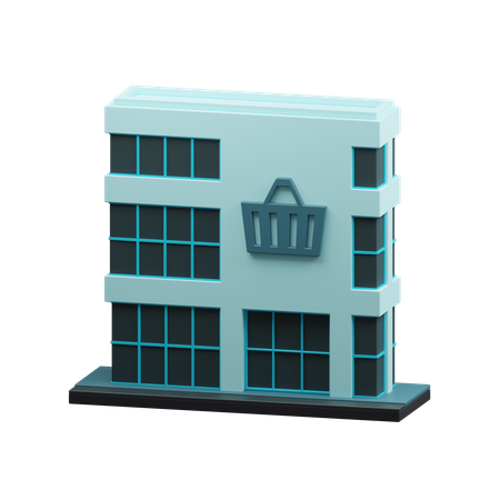 Edificio del centro comercial  3D Icon