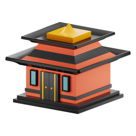 Edifício chinês  3D Icon