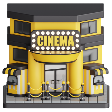 Edificio de cine  3D Icon