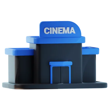 Edificio de cine  3D Icon