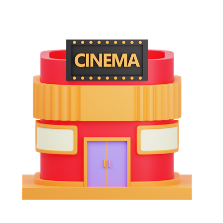 Edificio de cine  3D Icon