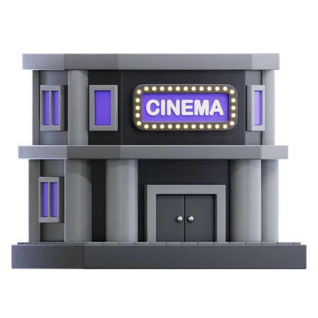 Edificio de cine  3D Icon