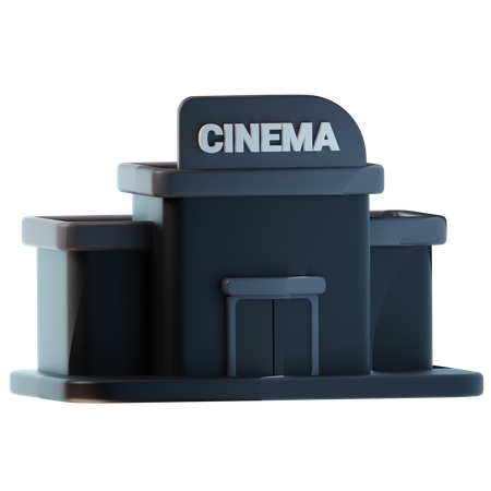 Edificio de cine  3D Icon