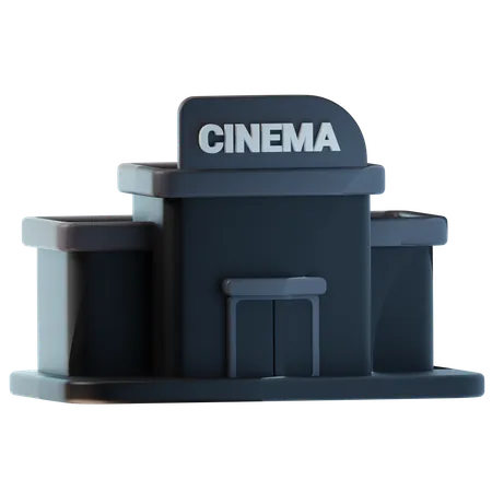 Edificio de cine  3D Icon