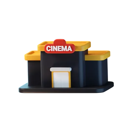 Edificio de cine  3D Icon