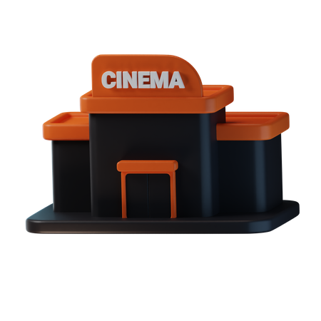 Edificio de cine  3D Icon