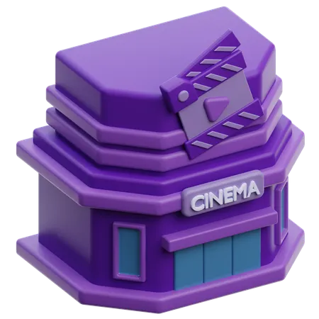 Prédio do cinema  3D Icon