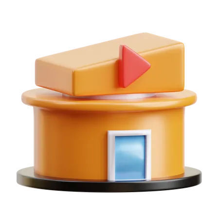 Prédio do cinema  3D Icon