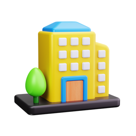 Prédio comercial  3D Icon