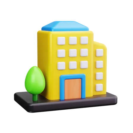 Prédio comercial  3D Icon