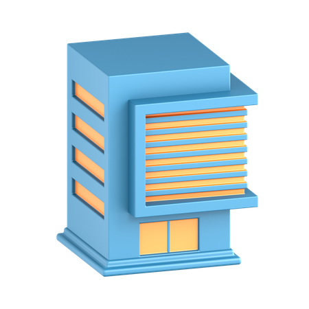 Edificio comercial  3D Icon