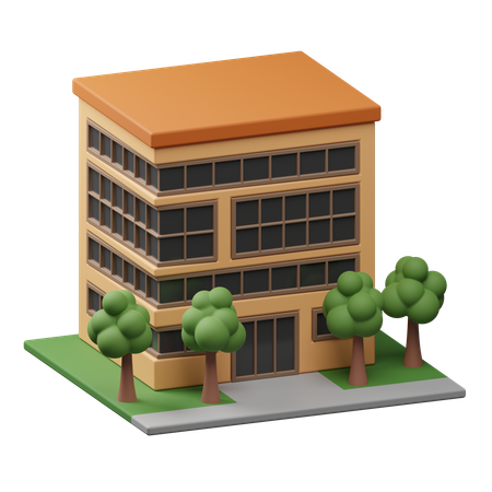 Edificio corporativo  3D Icon