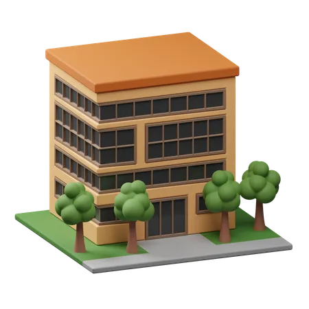 Edificio corporativo  3D Icon