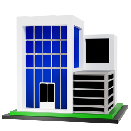 Edifício Corporativo Moderno  3D Icon