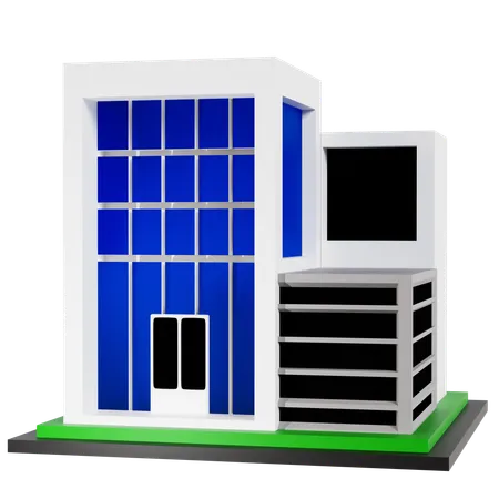 Edifício Corporativo Moderno  3D Icon