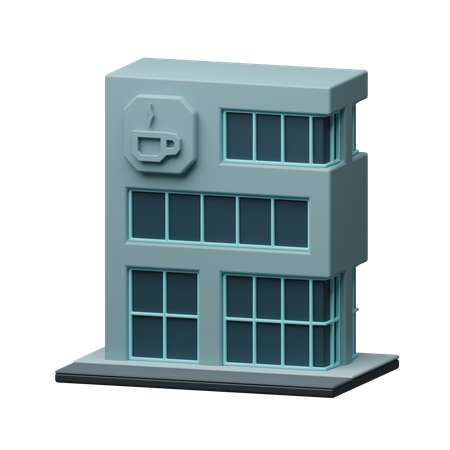 Prédio de cafeteria  3D Icon