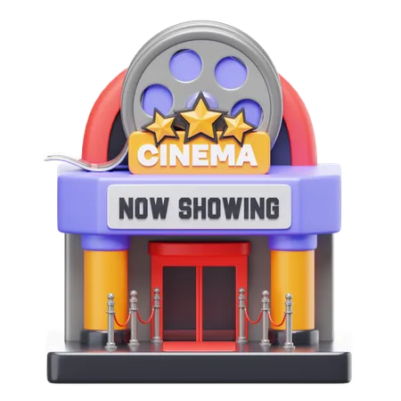 Edificio de cine  3D Icon