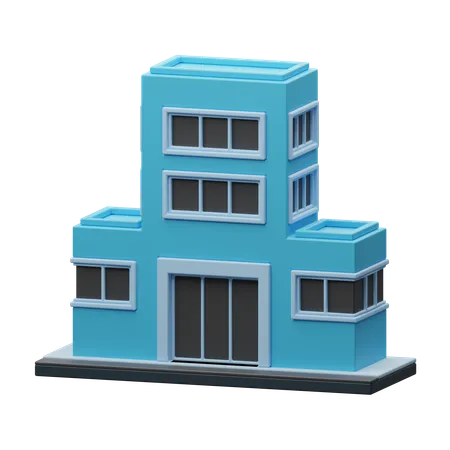 Prédio comercial  3D Icon