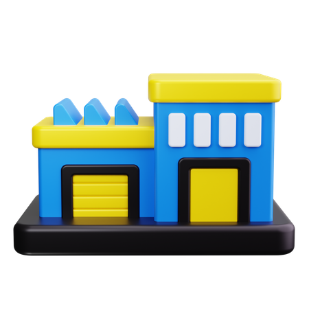 Edificio de fábrica  3D Icon