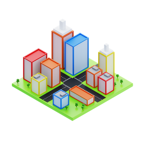 Edificio alto  3D Icon