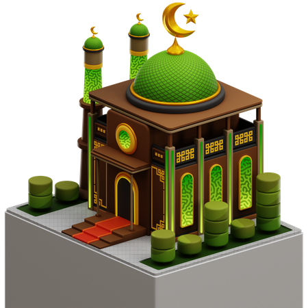 Edificio de la mezquita  3D Icon